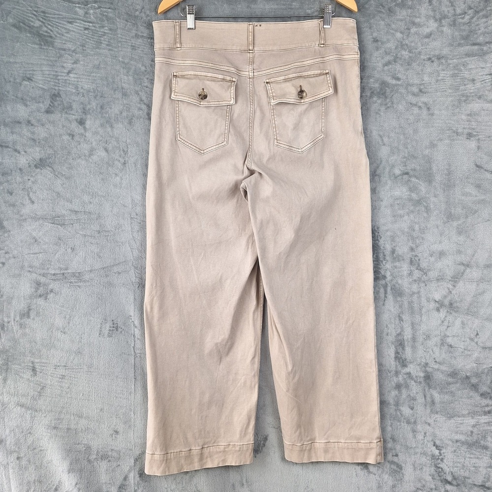 Spanx Pants 1X‎ Tall Wide Leg Stretch Cropped High Rise Pull On Shaping Office - Picture 10 of 11
